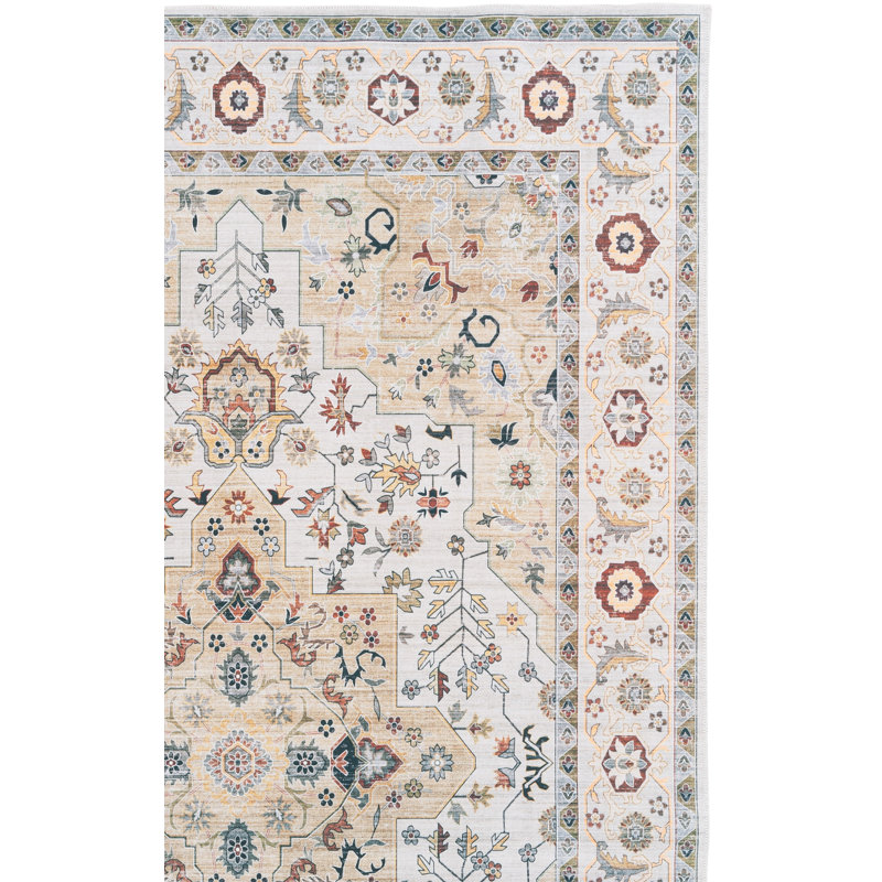 Tapis oriental lavable en machine Ceniya, Rectangle 6 pi x 9 pi