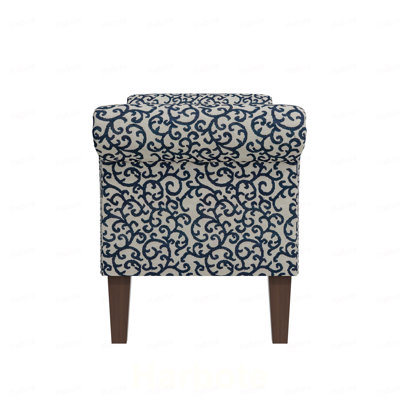 Banc de rangement avec accoudoirs roulés Wallen Traditional