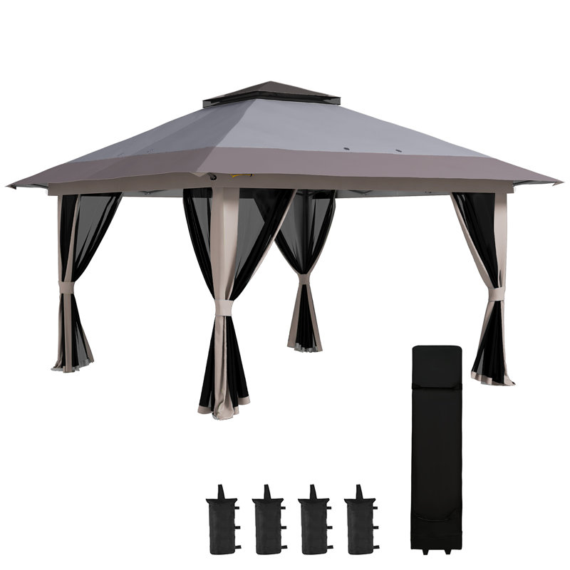 Steel Gazebo, Light Gray