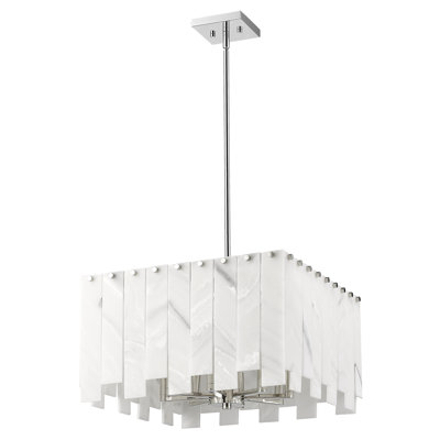 Luminaire suspendu rectangulaire à 4 lumières Ruchbah