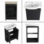 Meuble-lavabo simple autoportant de 23 po avec plateau en céramique Khyla-1225416860