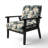 Monochrome Tropics Tropical Pattern - Upholstered Coastal Arm Chair, White Accent Chair-1501630499