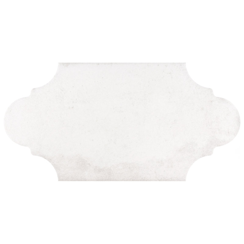Alhama Provenzal 6" x 13" Porcelain Stone Look Wall & Floor Tile, White