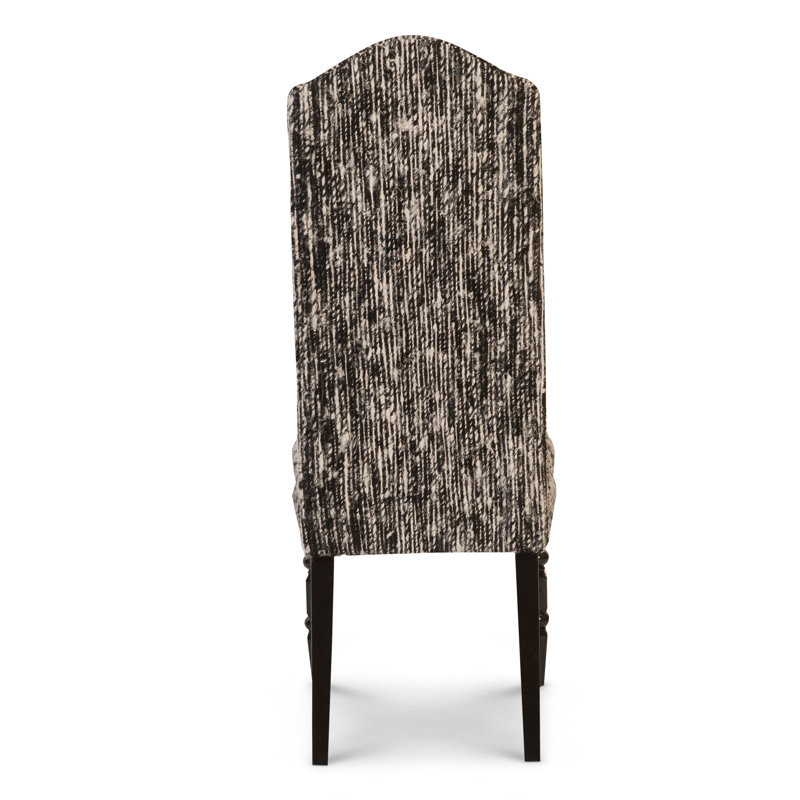 Manhattan Seating Upholstered Side Chair in Black/Beige