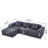 Boneless Modular Vacuum-Compressed Dark Gray Sofa