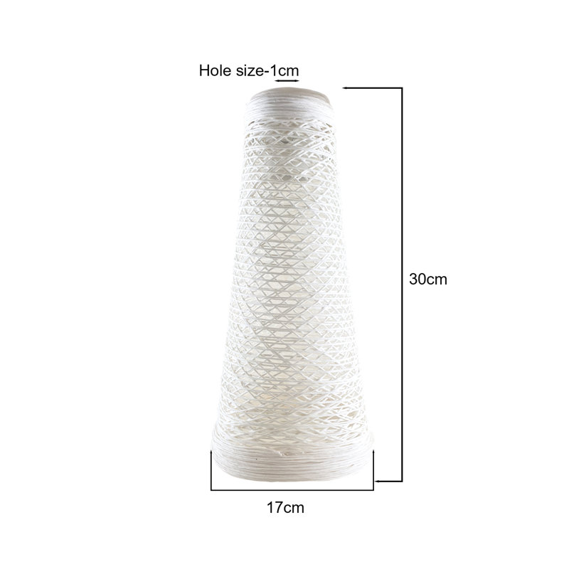 30cm H Chenille Rectangle Lamp Shade ( Screw On ) in White