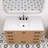 48" Engineered Stone Bathroom Vanity Top With Rectangular Undermount Sink, 4" Backsplash