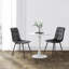 Chaise d'appoint en velours capitonné Steller-1900230262
