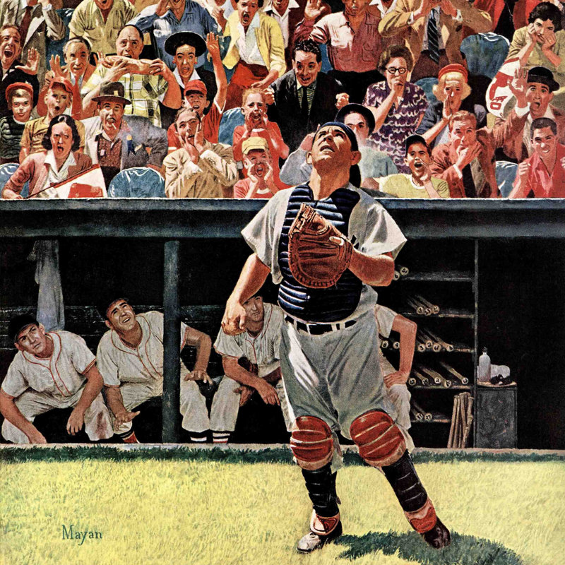 Yogi Berra 1 Piece Wrapped Canvas Painting, 45cm H x 45cm W
