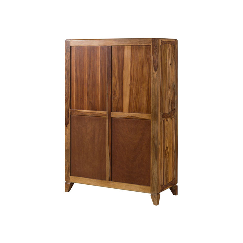 Ancona 100cm Solid Wood Sideboard, Brown Lacquered