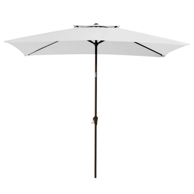 Le 10' x 6' 5" Rectangular Tilt Market Umbrella