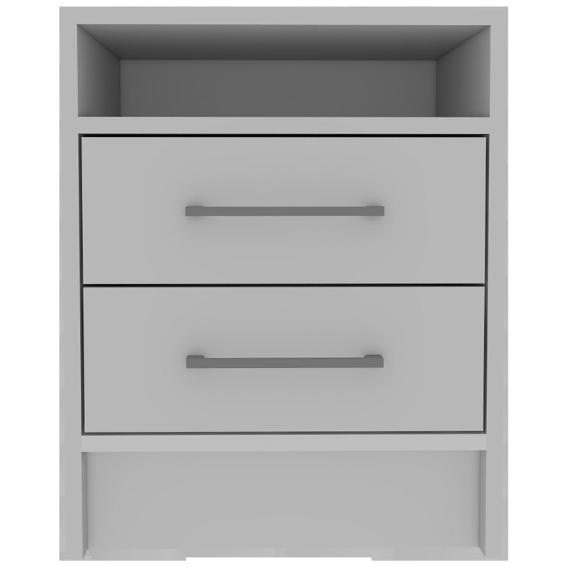  Table de chevet à deux tiroirs 20 po Astonbury, Gris