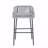 Set Of 2 Outdoor Patio Barstool, Light Gray Rope-2142923209