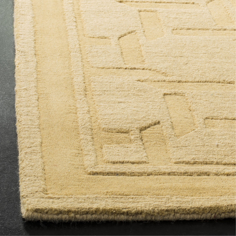 Resort Martha Stewart Hand Tufted Wool Pile Geometric Rug, Round 4'