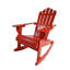 Chaise Adirondack inclinable inclinable en bois pour l'extérieur, rouge