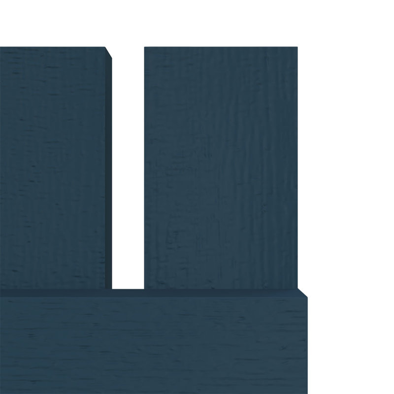 Builders Edge, paire de volets personnalisés à trois planches espacées, planche-n-lattes, 53 po, Bleu classique