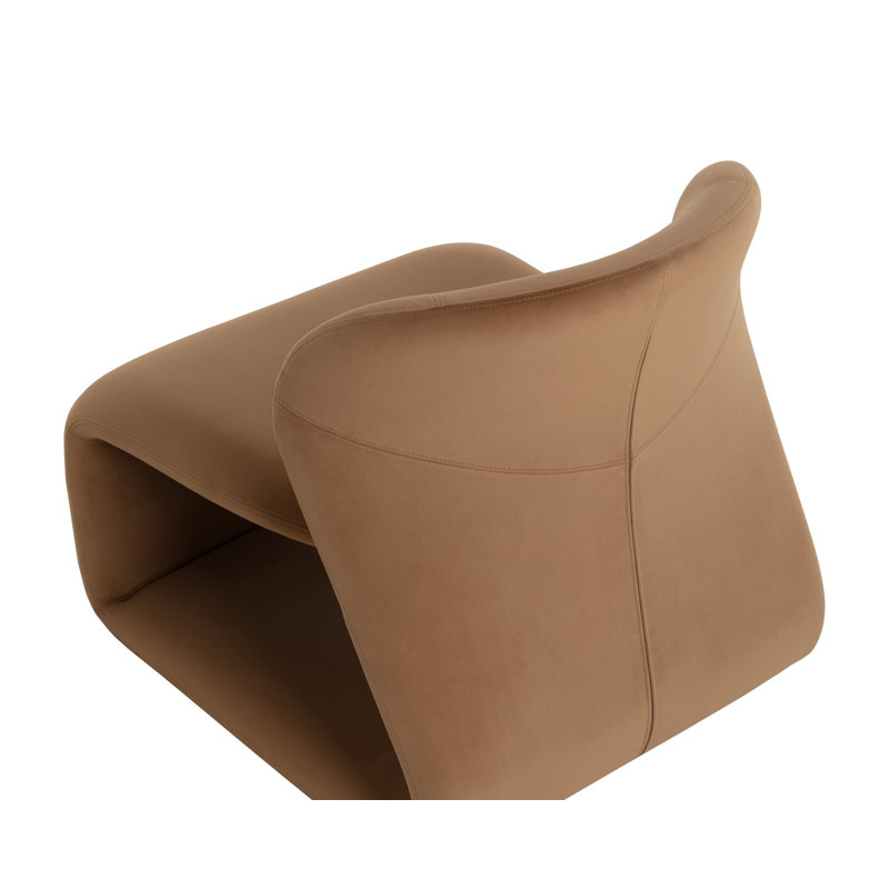 Lounge Chair, Brown Polyester