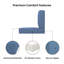 Outdoor Deep Seat Cushion, 25 x 25.5 x 5 Inch High-Density Foam Patio Chair Cushion with Water-Repellent & UV-Resistant Cover, Lightweight & Tear-Resistant Seat & Back Cushion-1729570484