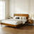 Queen 800 lbs Heavy Duty Solid Wood Platform Bed with Headboard, Premium Scandinavian Bed Frame, Non-Slip Noise-Free, Quick Assembly, Caramel-1357548835-1357548834