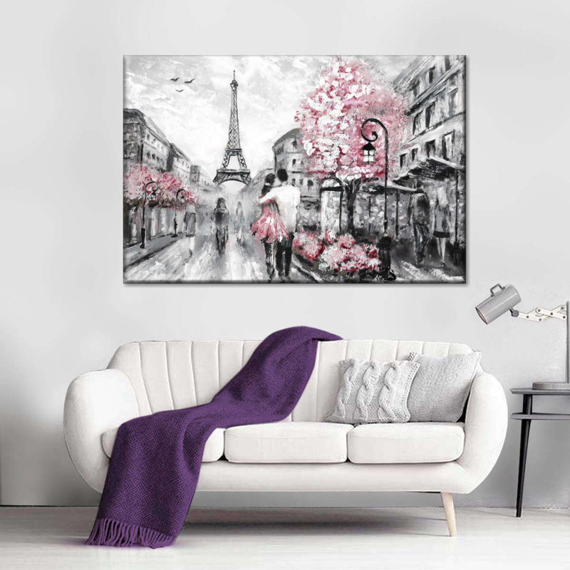 «Pink Paris», reproduction sur toile, H 30 po x l 45 po x P 1,25 po