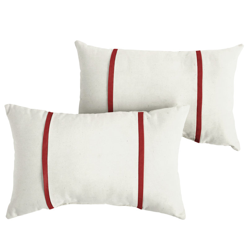 Ensemble de 2 coussins Sunbrella, Sunbrella - Toile naturelle, H 12 po x l 24 po x P 6 po