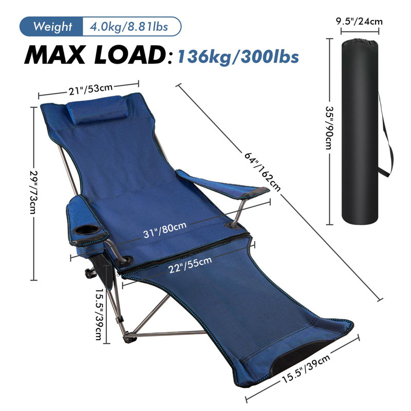 Candelora Folding Camping Chair, Blue