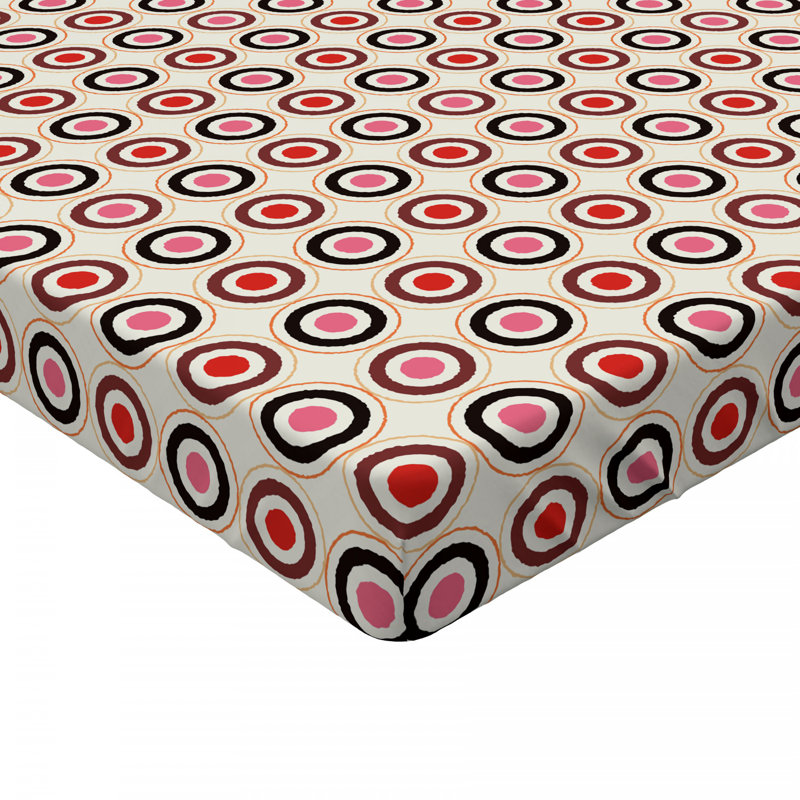 Microfiber Geometric Fitted Sheet, Queen Fitted Sheet