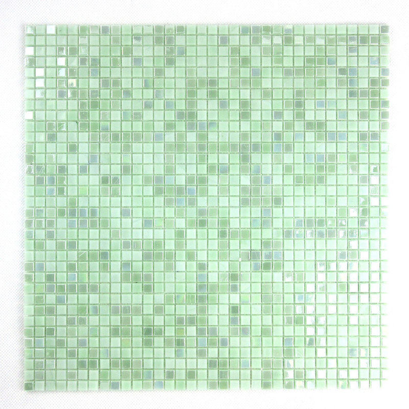 Carreau de mosaïque mural et mosaïque carré en verre pressé iridescent 0,325 po x 0,3125 po Galaxy