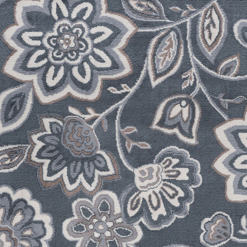 Tapis floral gris Majoros, Rectangle 5 pi x 7 pi