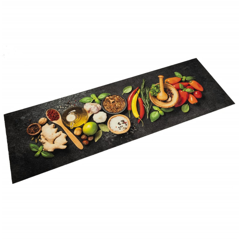 Sabrie Water Resistant Kitchen Mat, 60 x 180 cm, spices