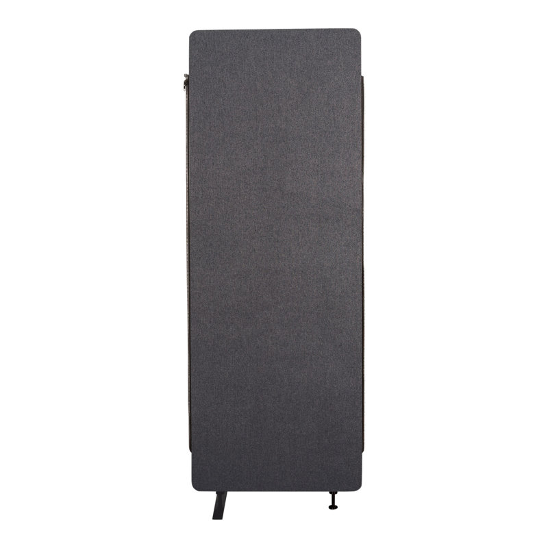 Ash Grey Acoustic Room Divider with Steel Feet, 24" x 66"