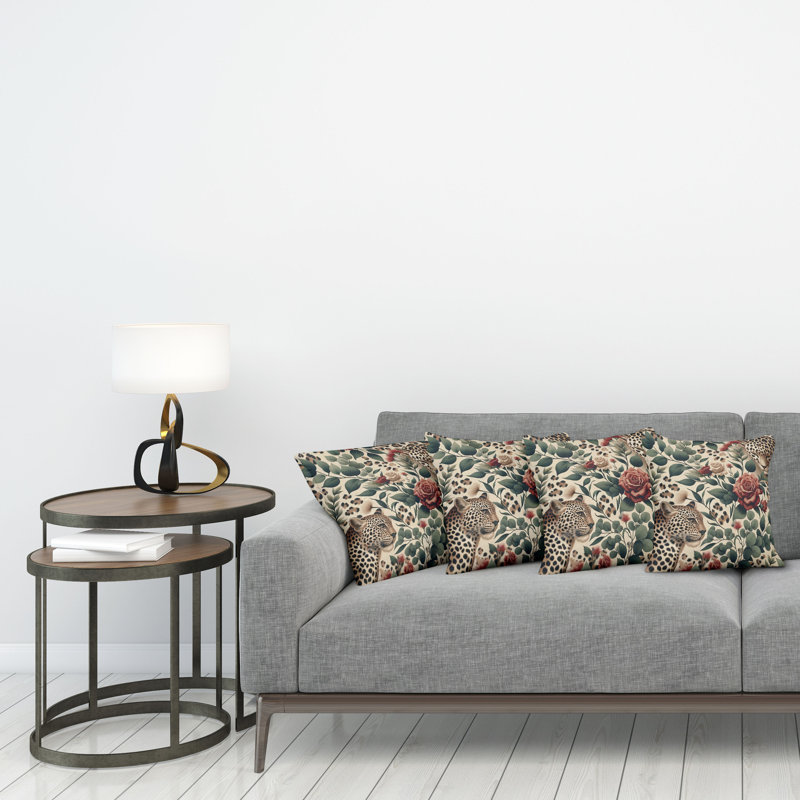 Fabric Reversible Throw Pillow, 16"H x 16"W