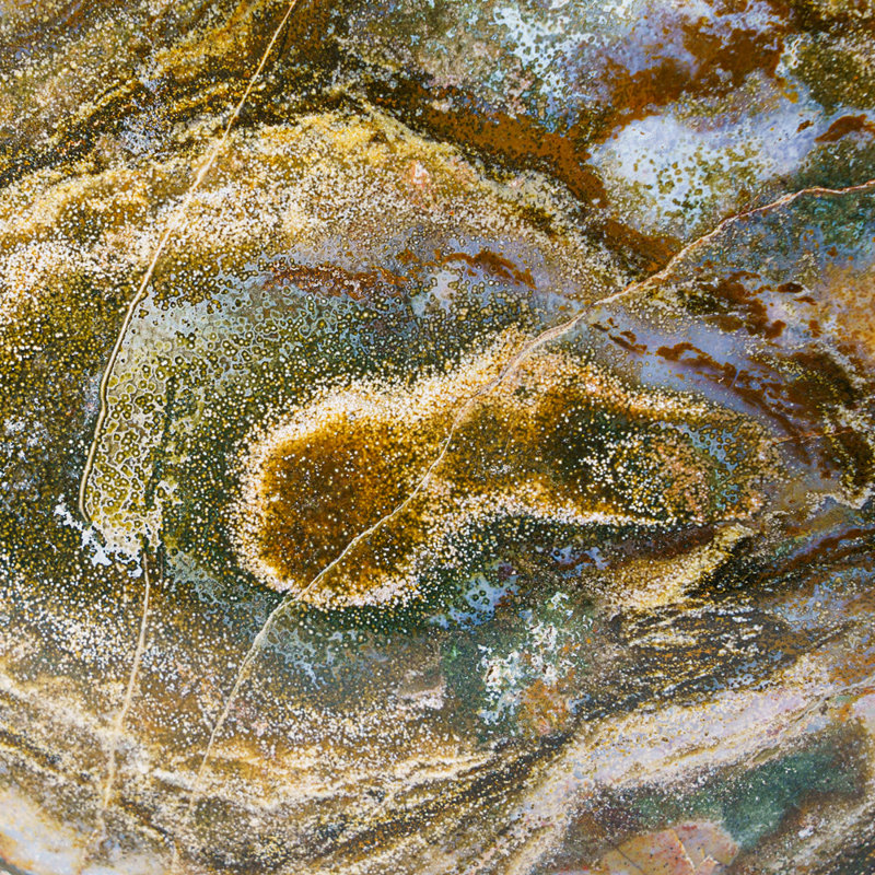 Polished Ocean Jasper Heart From Madagascar (14 Lbs)