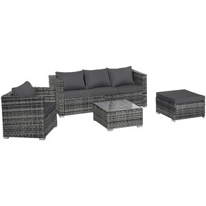 Dakota Fields Eka 5 Seater Rattan Sofa Set & Reviews | Wayfair.co.uk