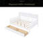 Lit de jour double, support en lattes de bois, avec tablette de chevet et deux tiroirs-1649241567