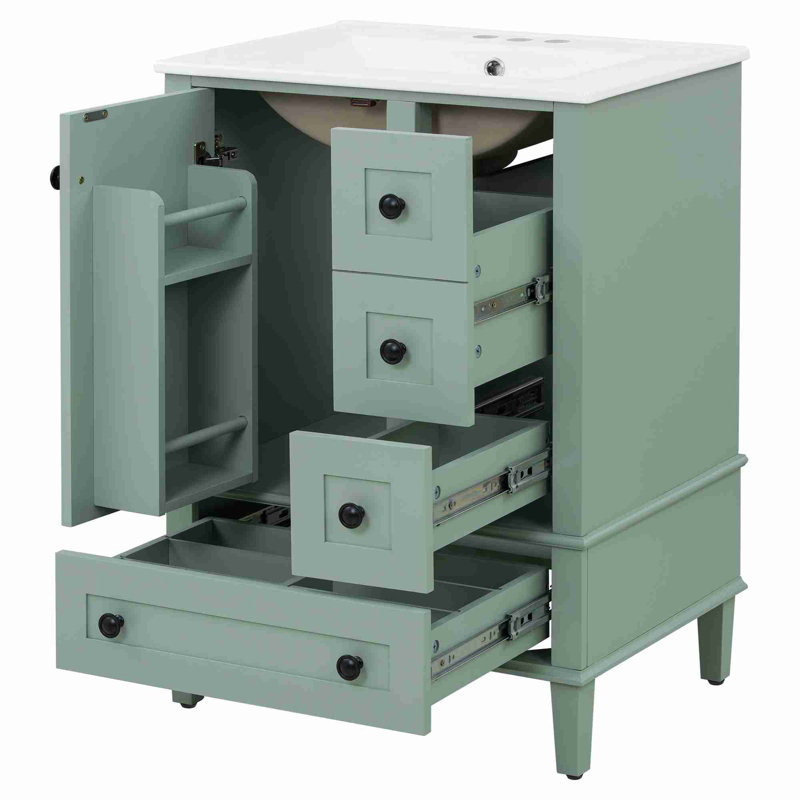 Meuble-lavabo de 24 po, Vert clair