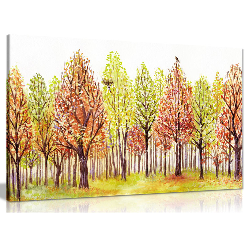 Trees - Wrapped Canvas Print, 61cm H x 91cm W