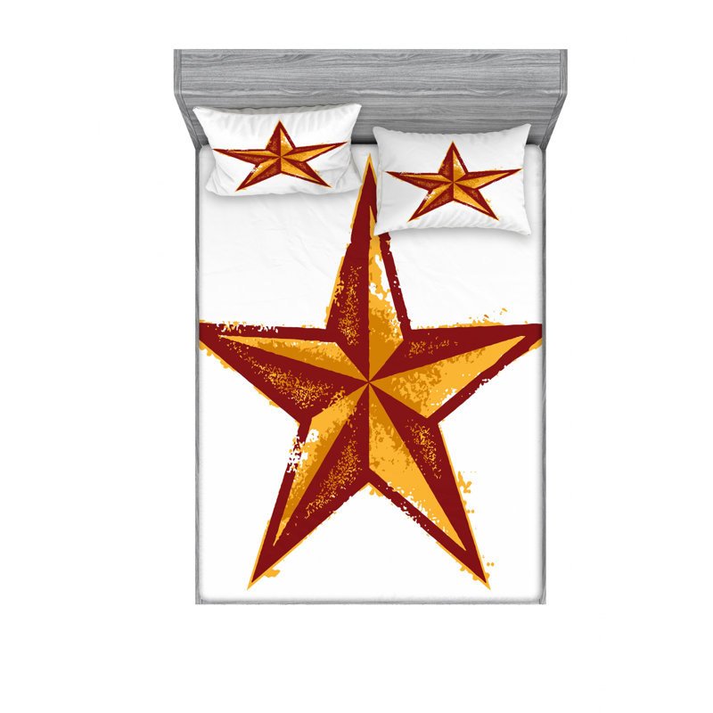 Ensemble de draps Grorn Western Star Worn, Ensemble de drap pour grand lit avec drap-housse