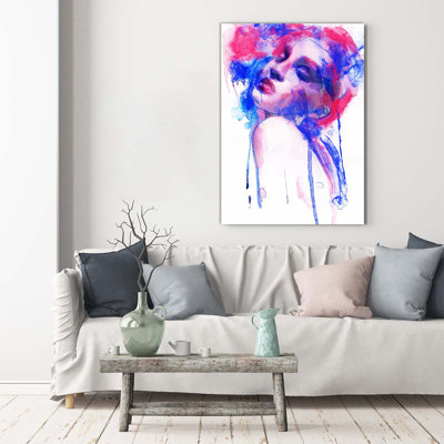 Abstraction Of A Woman - Wrapped Canvas Print