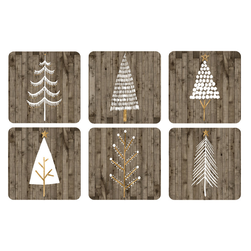 Sous-verre de noël en bois pimpernel