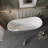 67'' x 30'' Free Standing Tub Matte Gray Acrylic Freestanding Bathtub Soaking Bath Tub A29