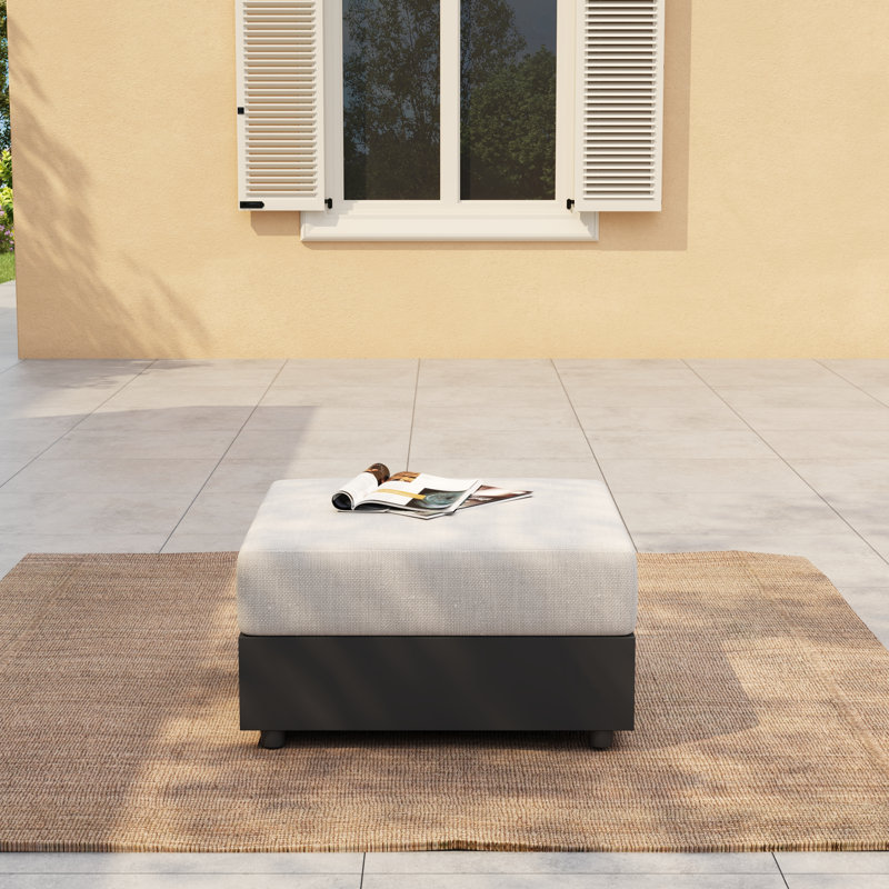 Repose-pieds d'extérieur avec coussin Zachery