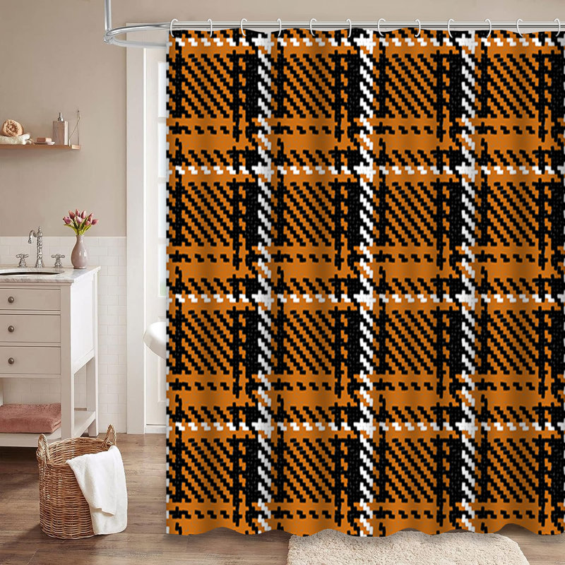 Rideau de douche avec 12 crochets Lumberjack, L 72 po x l 72 po