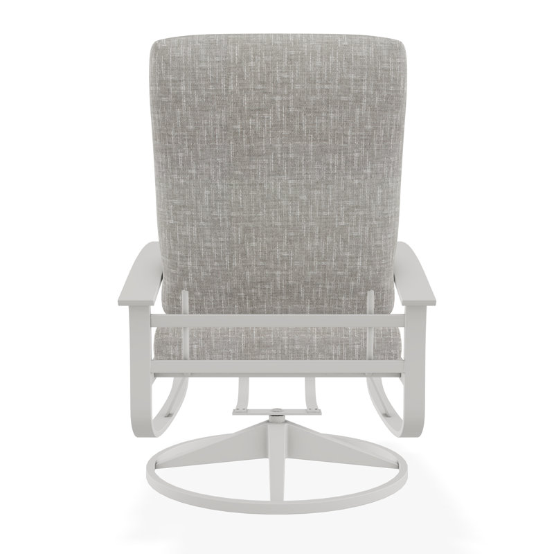 Belle Isle Outdoor Lounge Chair, Hither Pewter, Snow