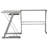 L-Shaped Glass Top Computer Desk-1770100488