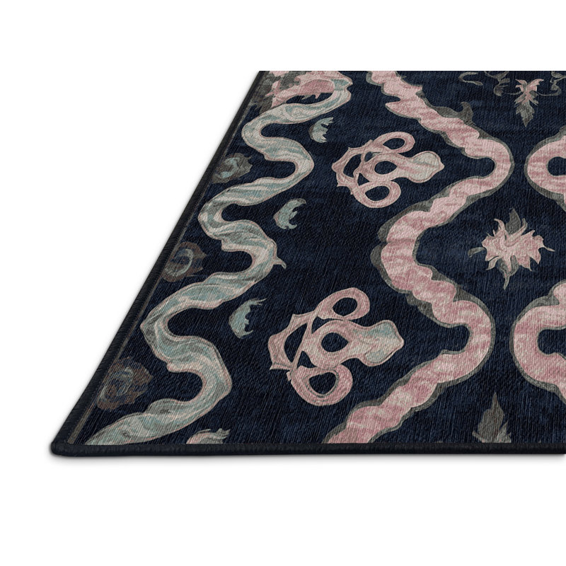 Machine Washable Gray Area Rug, Rectangle 8' x 10'