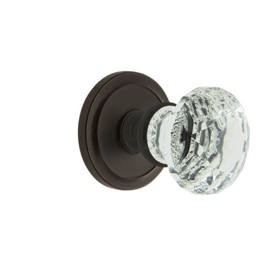 Rosette Grandeur avec poignée en cristal brillant