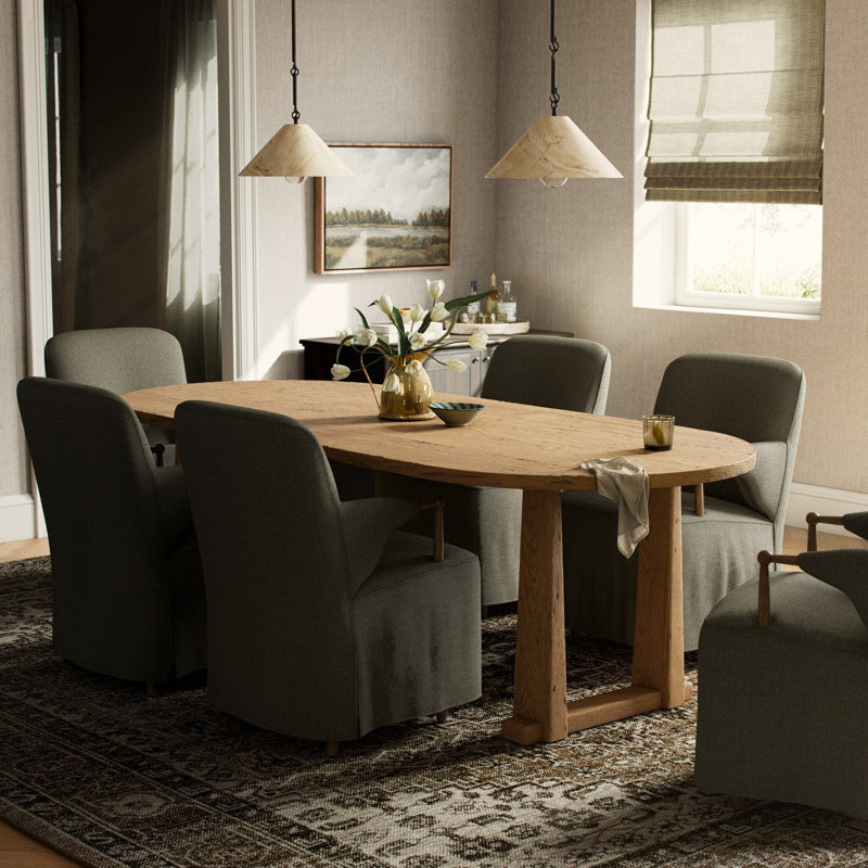 AYLA Oval Solid Oak Dining Table