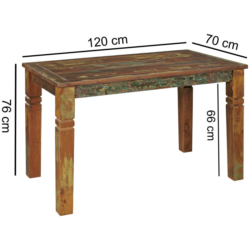 Jimena Solid Wood Dining Table, H76 x L120 x D70cm