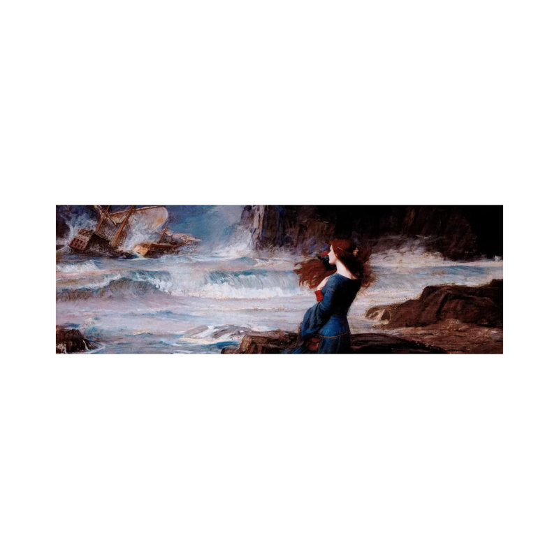 Mirandathe Tempest by William Waterhouse - Wrapped Canvas Panoramic Print